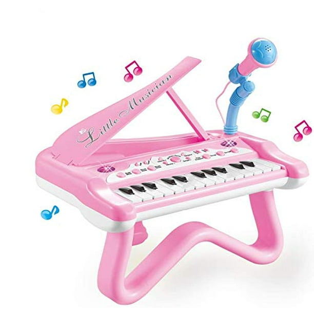 Conomus Piano Toy Keyboard for Kids 3 4 5 Year Old Girls Birthday Gift A-pink